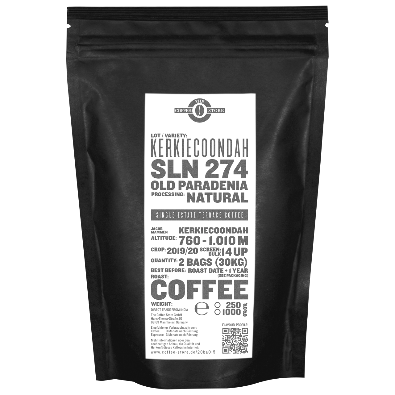 Kerkiecoondah - 12, SLN 274/Old Paradenia - coffee roast