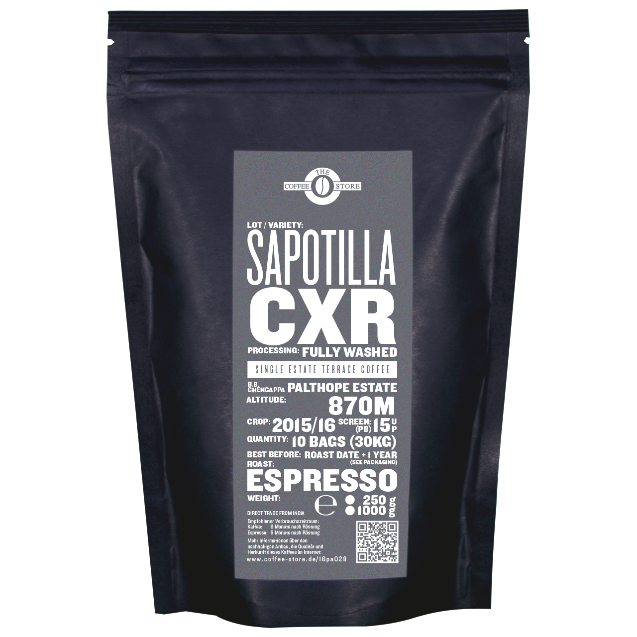 Sapotilla, CxR - Espressoröstung