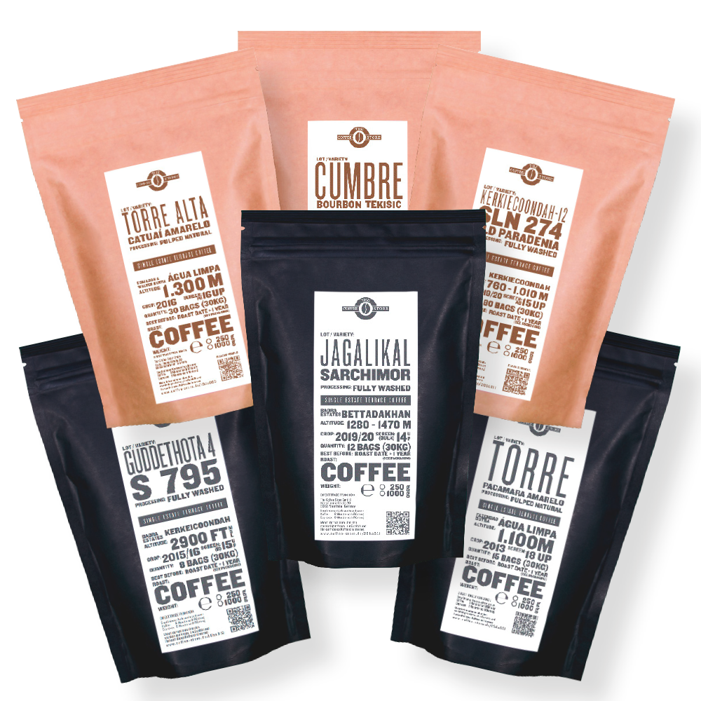 Entdeckerpaket Kaffeeröstung und Espressoröstung gemischt von The Coffee Store.